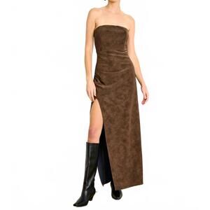 NEW LINE AND DOT alfie maxi dress in chocolate